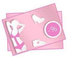 pink girl swimsuit cards
