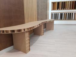 wooden table with library