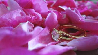 stone flower ring pink