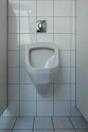 white Urinal in Toilet, interior