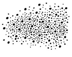 circles dots polka black