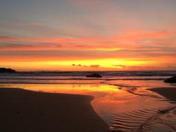 Sunset Sea Horizon view