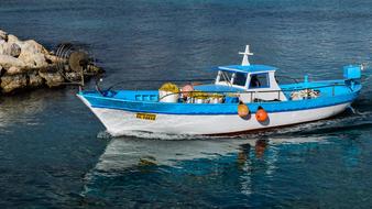 boat blue water ocean