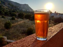 refreshing drink in nature