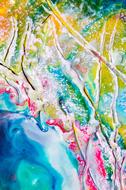 colorful hot wax Abstract Art
