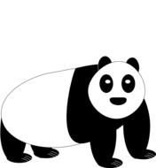 panda bear animal illustration