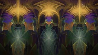 fractal colorful pattern design drawing