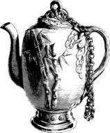 old silver teapot