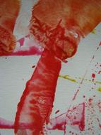 Red Abstract Acrylic painting