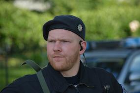 caucasian policeman outdoor