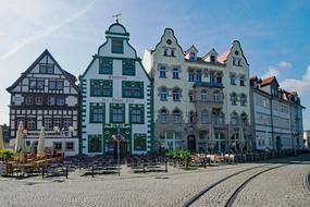 Picture of old buildings on Cathedral Square in Erfurt, Germany