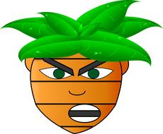 carrot hero man face drawing