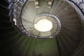 old white spiral Stairway
