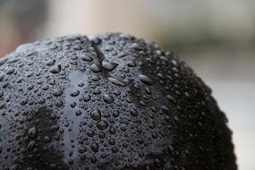 Rain Drops at black surface