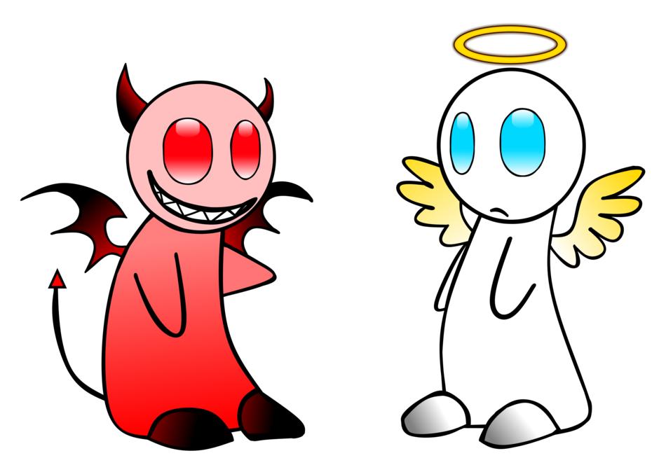 angel devil gut evil sky contrary