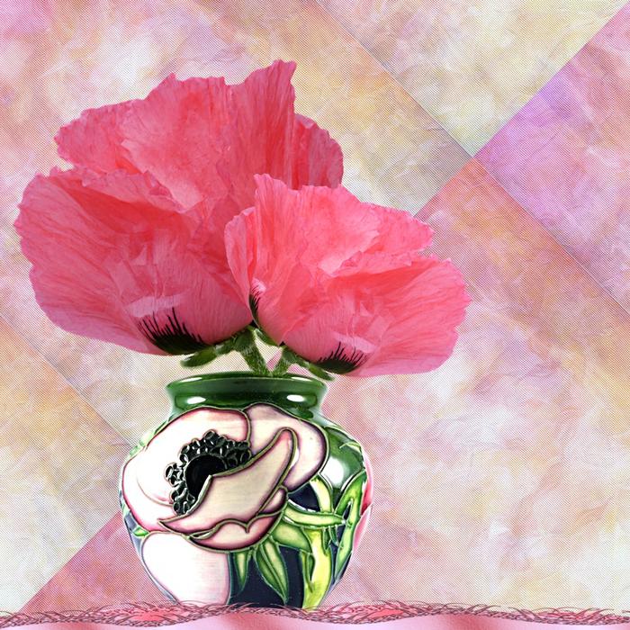 background texture structure vase and flowers