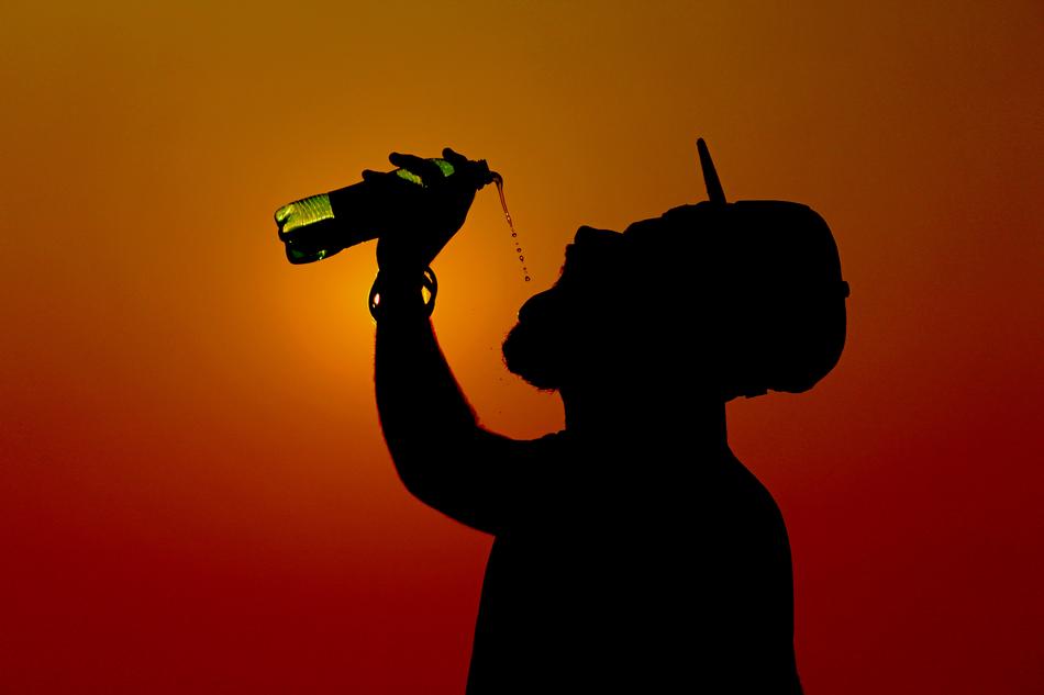 Silhouette Bottle Droplets