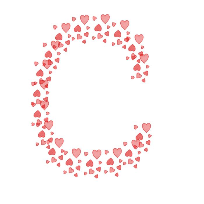 The heart is the letter c