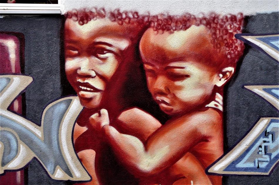 children in a drawing of africa