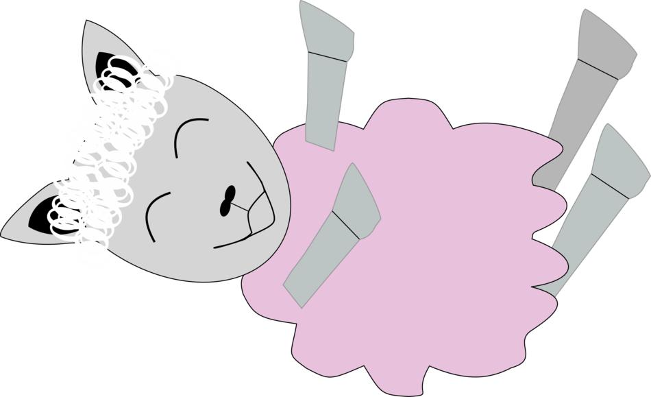 happy pink sheep
