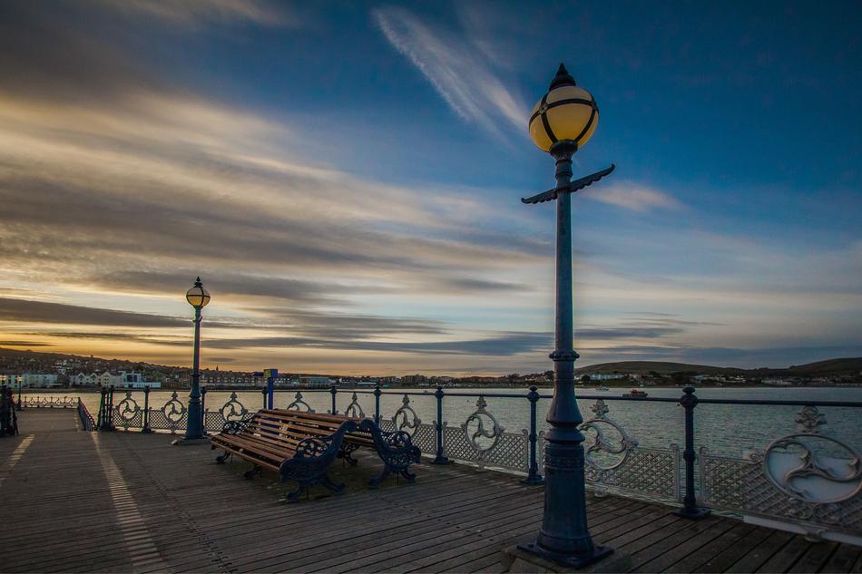Swanage Bay Pier Ocean