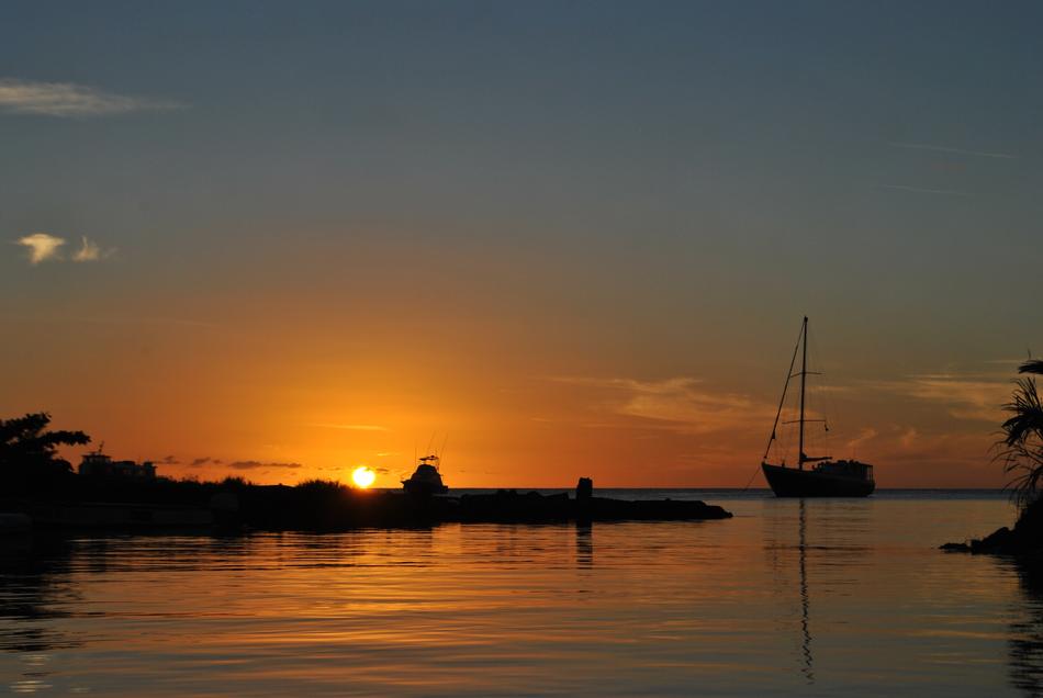 beautiful sunset in the marina