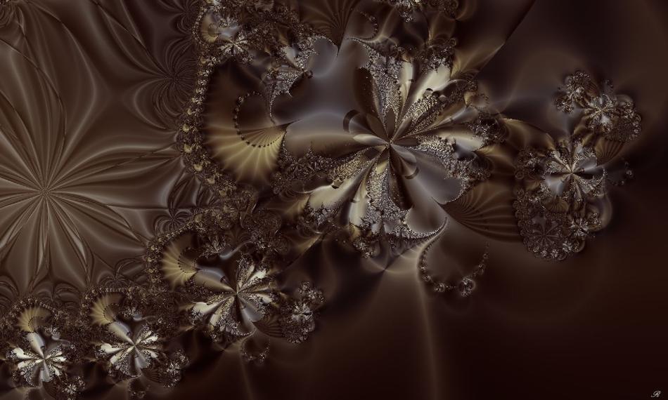brown flowers pattern