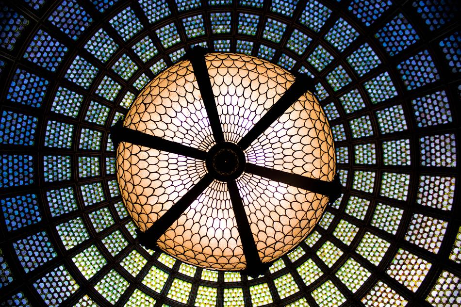 Tiffany Dome Chandelier Glass