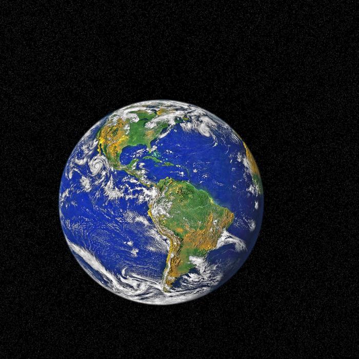 planet in the dark space is beautiful