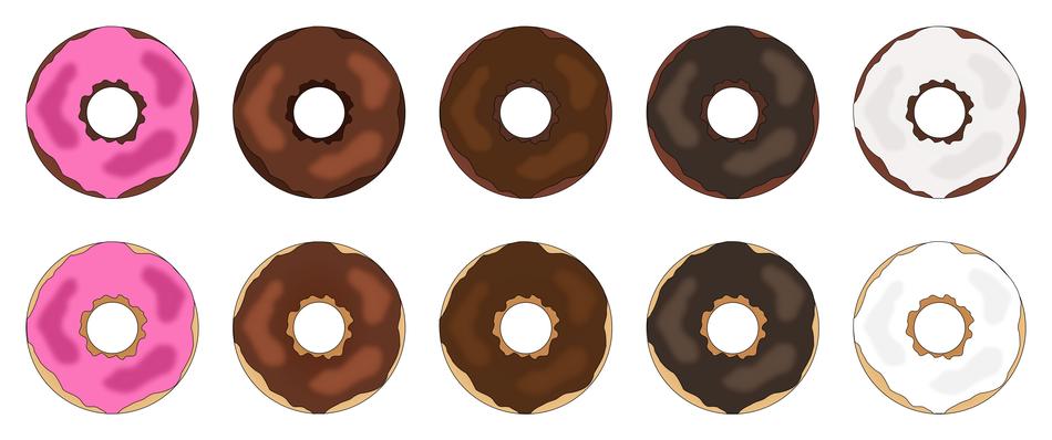 assorted chocolate dessert donut