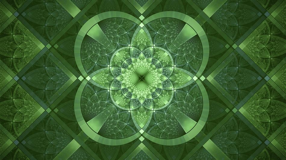 fractal green st patrick s day