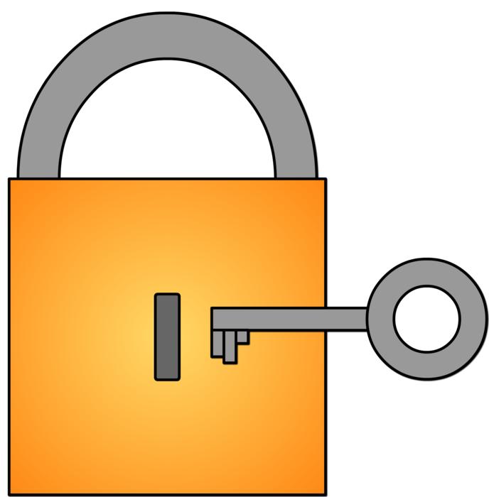 gold key lock