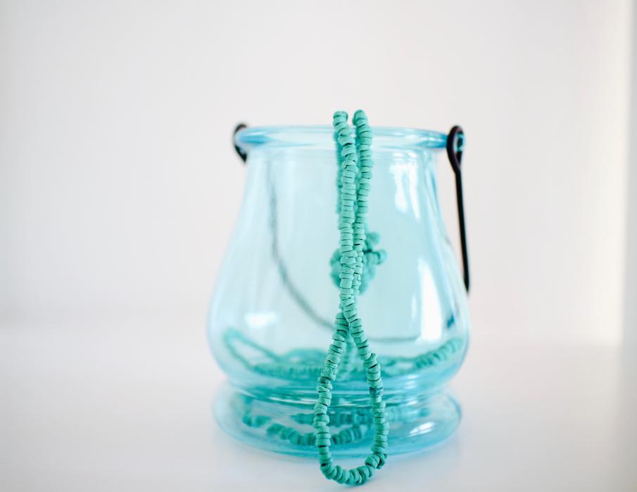 Blue Colored Glass Necklace