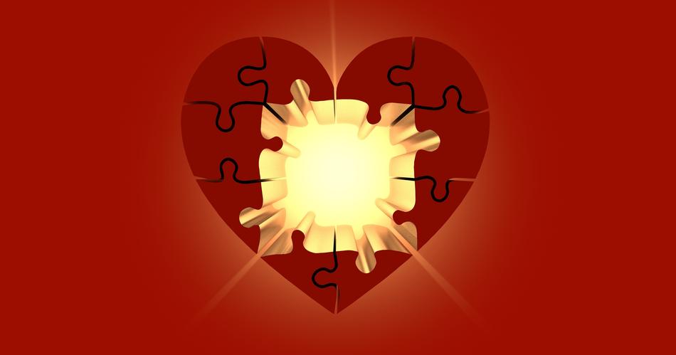 puzzle heart light luck puzzles