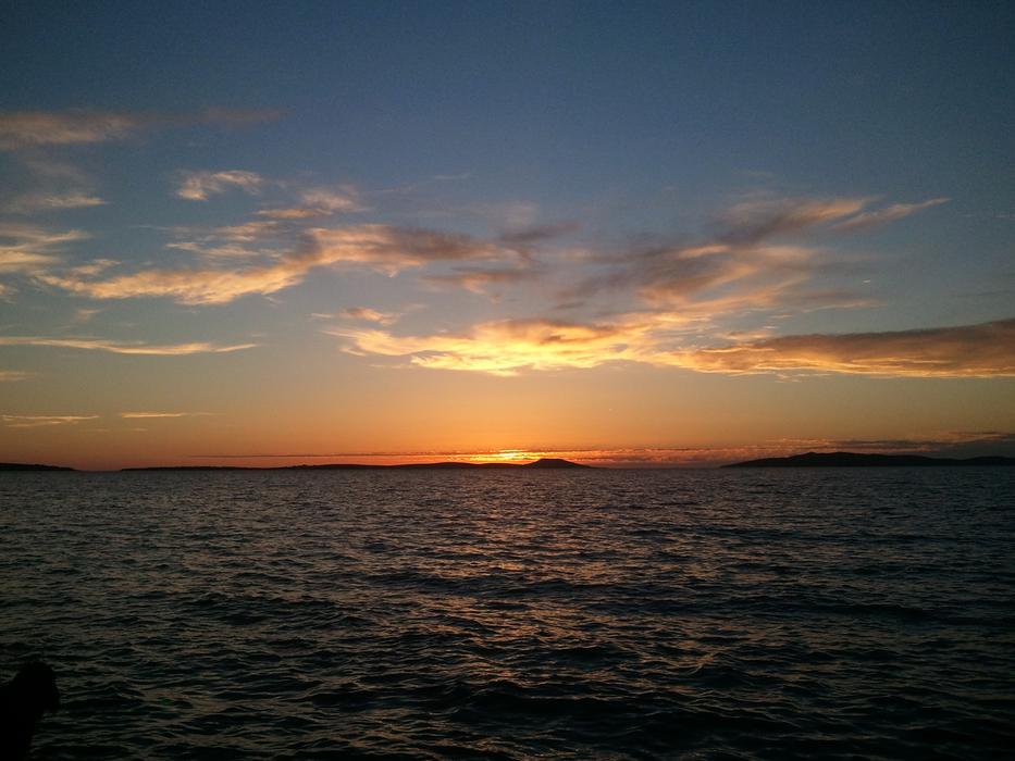Sunset on Sky over Sea