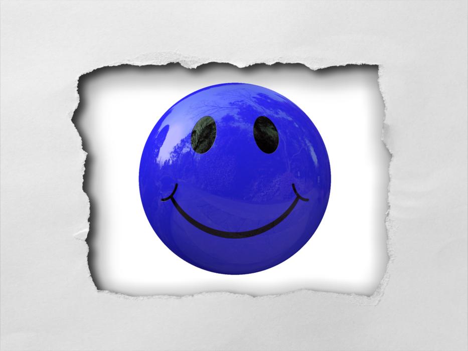 smiley smile funny blue smiley face on a white background