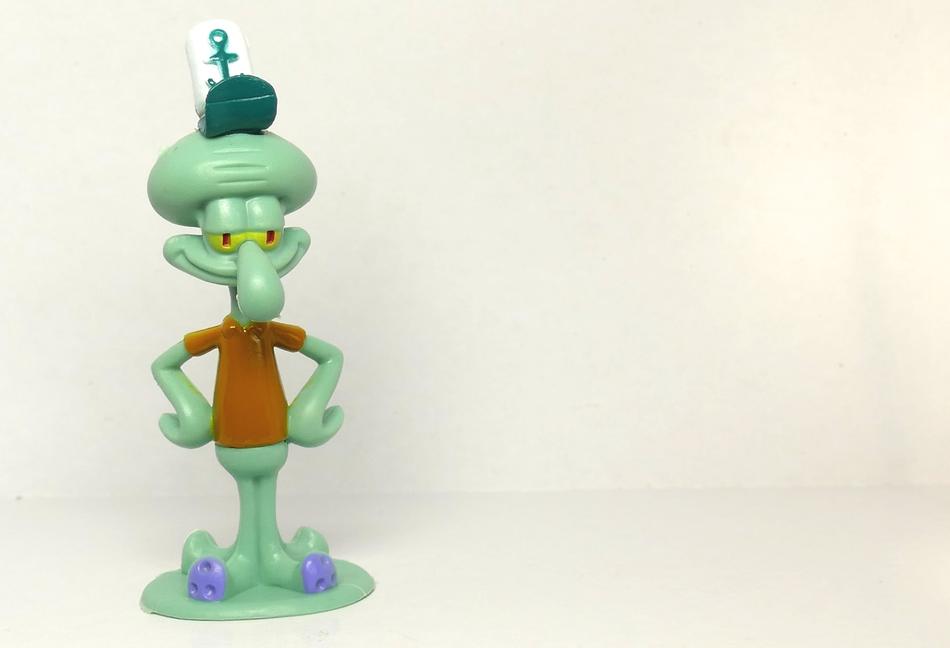 Squidward is a children's figurine