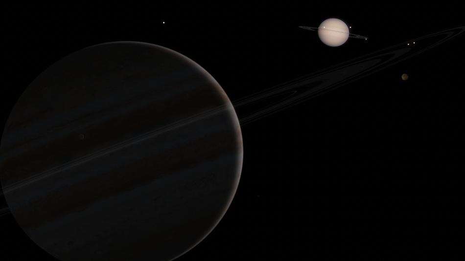 planets night silence light