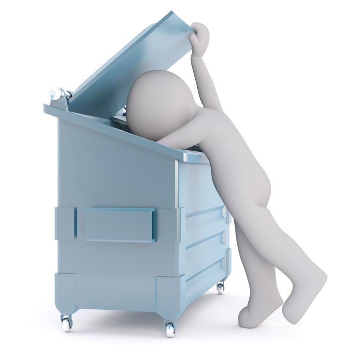 the white man in the trash