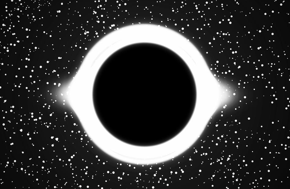 black hole space light