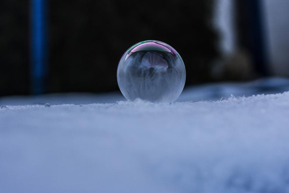 Frozen Soap Bubbles Winter
