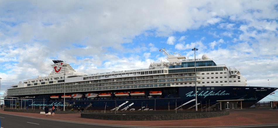 big ship at the dock