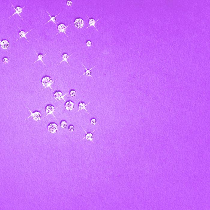 Beautiful, shiny jewels, at gradient, purple background, clipart