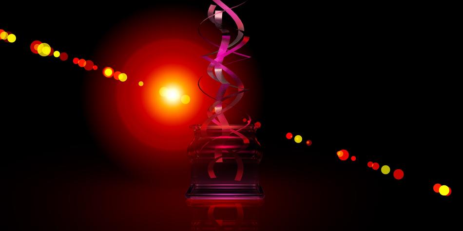 the ribbon the sun confetti glass