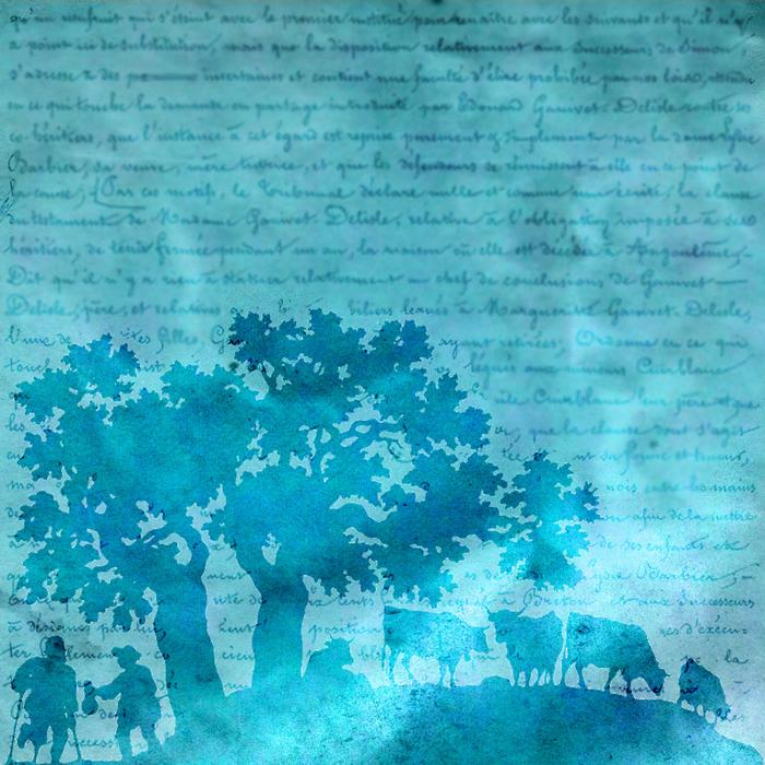 vintage background for scrapbooking, rural landscape