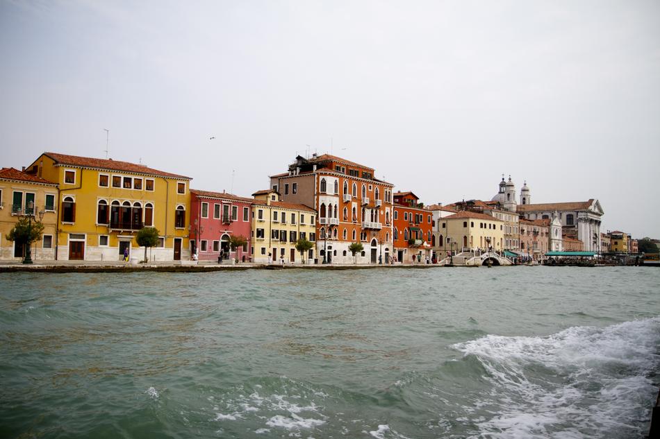 colored houses by the big sea