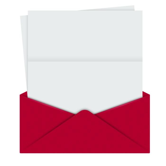 on red about envelope letter