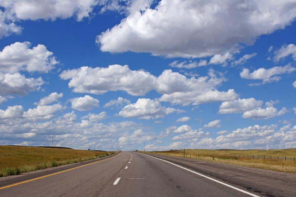 Road Highway Clouds