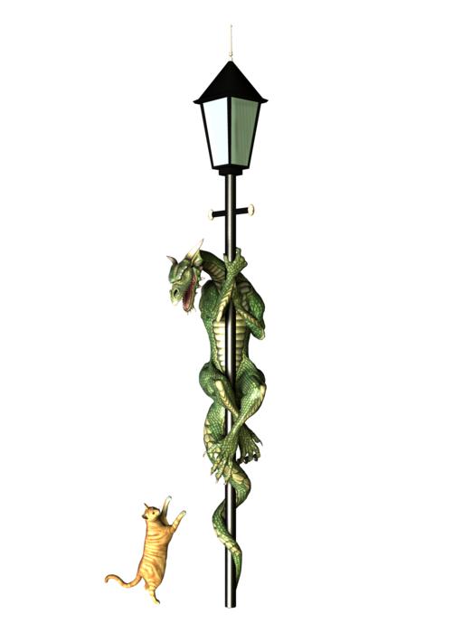 a beautiful street lamp in plants
