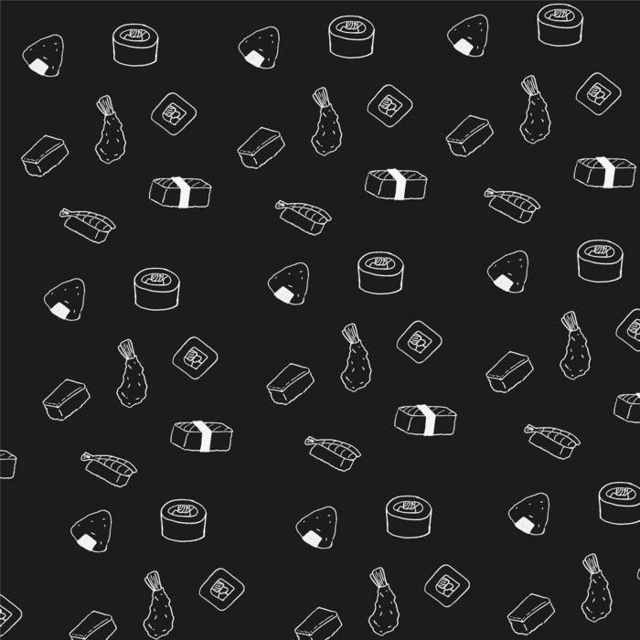food on black as background